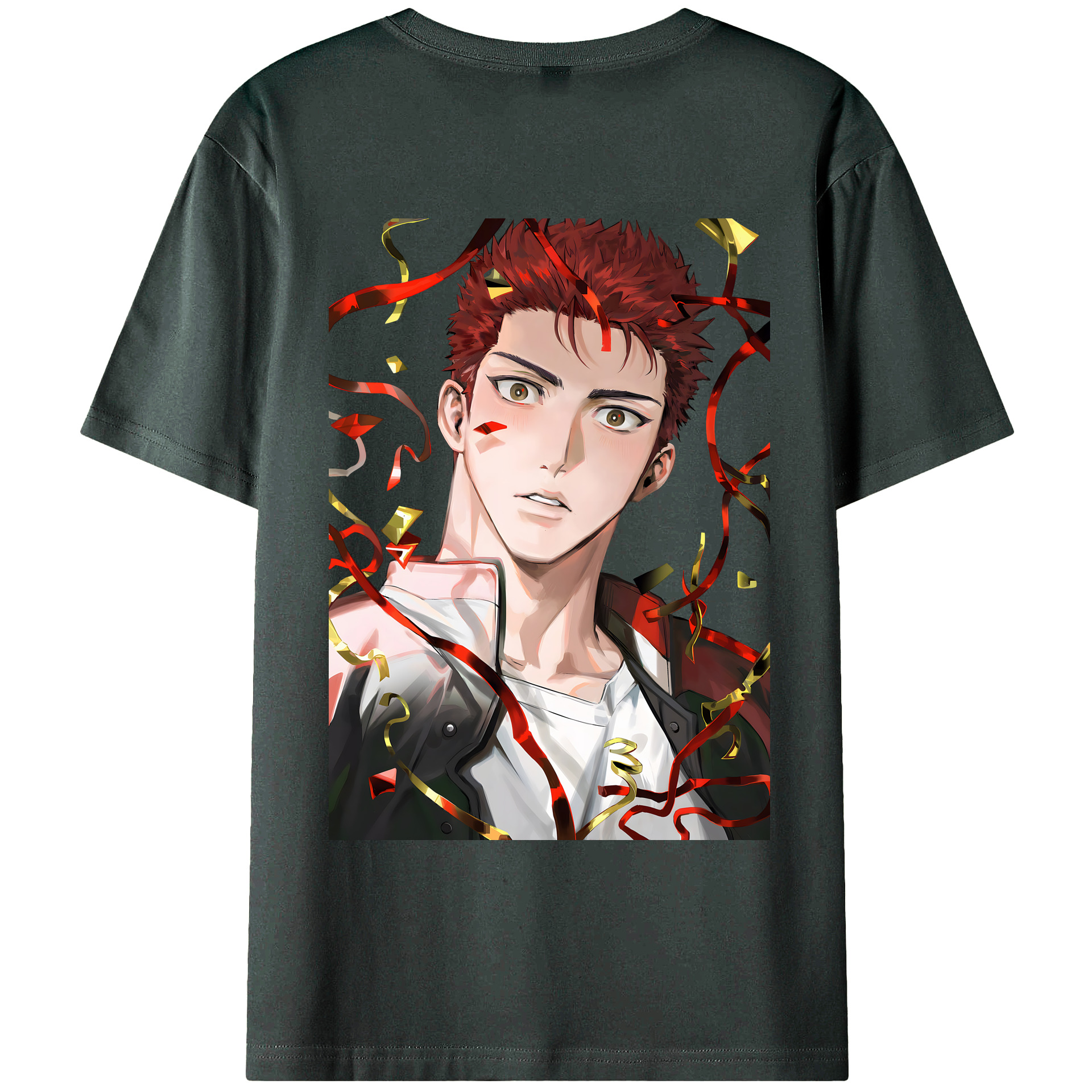 （画像用） SLAM DUNK／スラムダンク 綿100％ メンズ半袖Tシャツ（バックプリント） 通気性